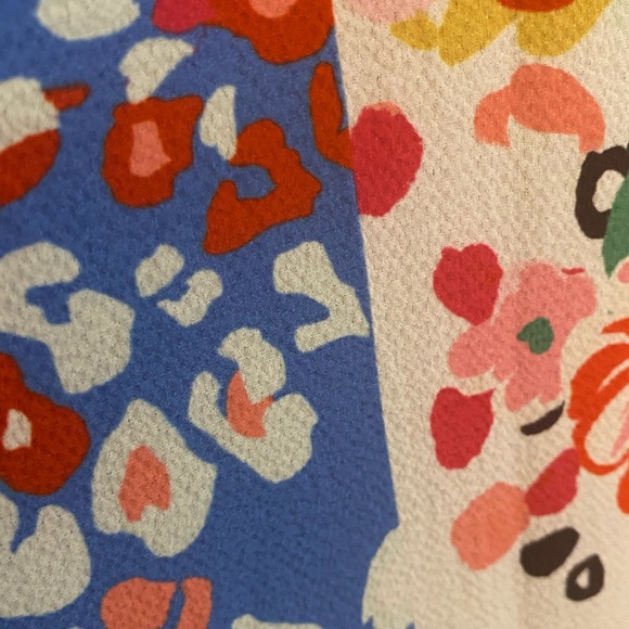 Evelyn Blue pop art dress size L long sleeves new never worn! Fun & colorful - Picture 3 of 16